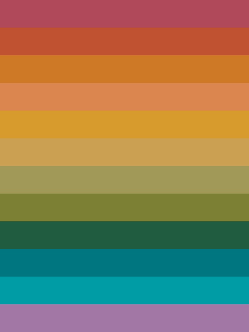 Soft Autumn colors palette